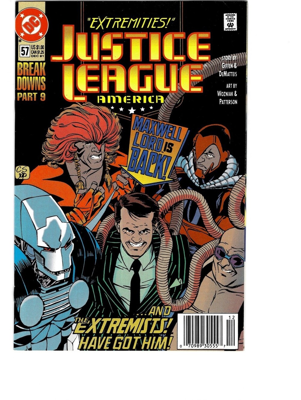 Justice League America #57 DC Comics December 1991 (Comic: Action, Superheroes)